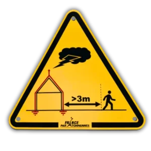 Plaquette de signalisation danger en cas d'orage