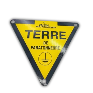 Plaquette de signalisation de terre de paratonnerre