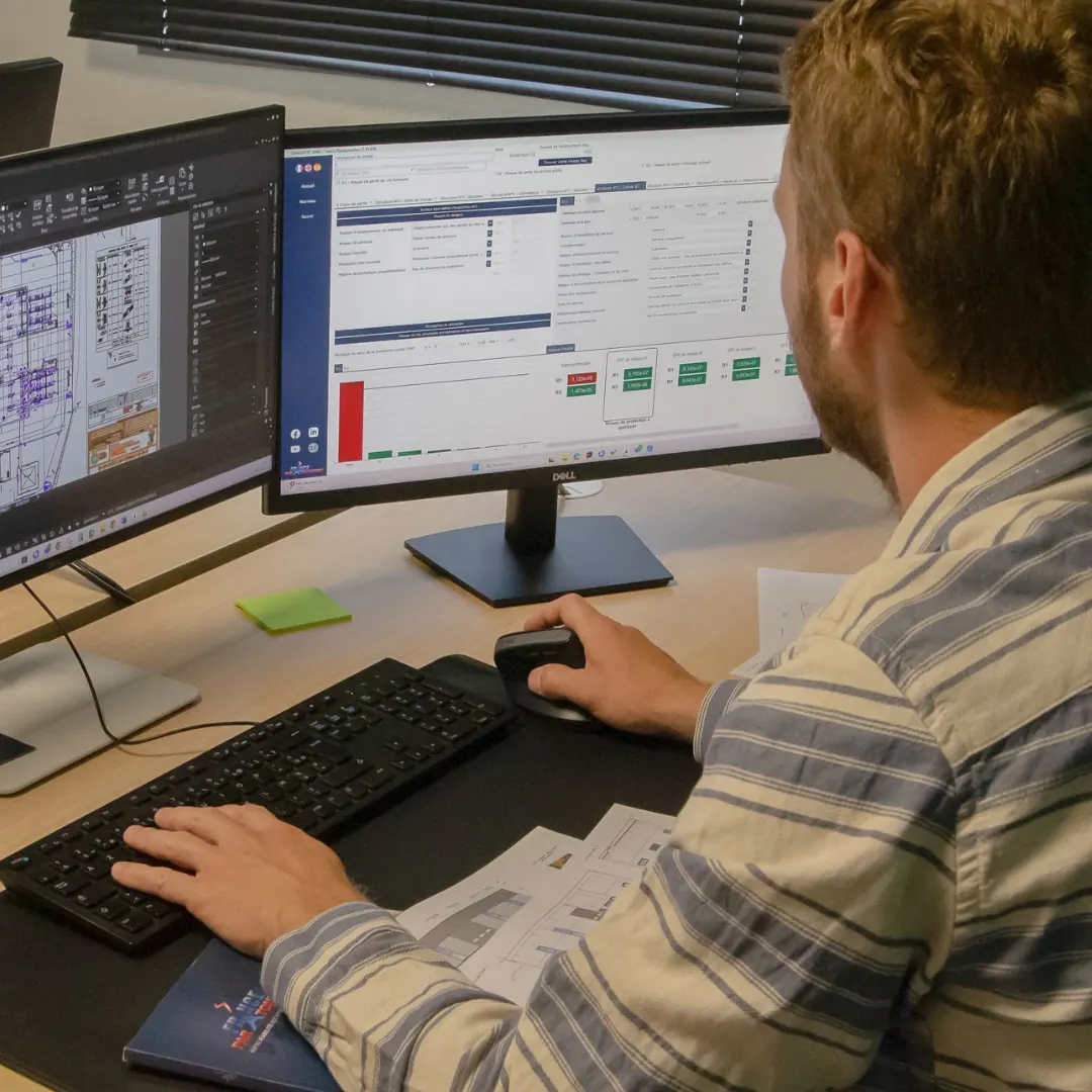 Lightning risk assessment made by a technician on IONEXPERT 4000